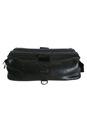 IL BISONTE Black Leather Dopp Kit (Flawed)